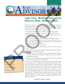Spring 2016 - Texas Water Conservation Association Risk