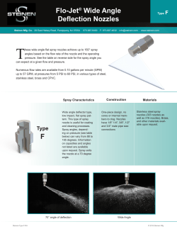 Flo-Jet&reg; Wide Angle Deflection Nozzles F