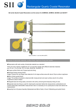 Rectangular Quarts Crystal Resonator