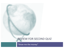 Quiz 2 Review Material