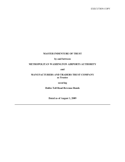 Master Trust Indenture - FINAL VERSION