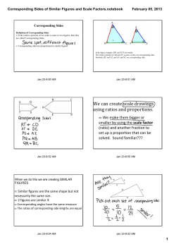 Corresponding Sides of Similar Figures and Scale Factors.notebook