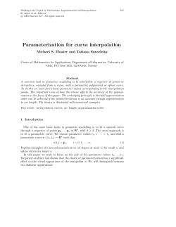 Parameterization for curve interpolation