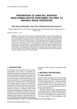 modified urea-formaldehyde performed polymer to enhance wood