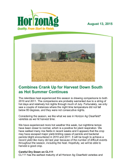 Combines Crank Up for Harvest Down South as Hot Summer