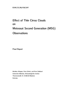 Effect of Thin Cirrus Clouds on Meteosat Second
