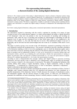 a characterization of the analog/digital distinction