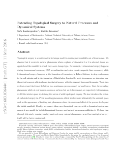 Extending Topological Surgery to Natural Processes and Dynamical