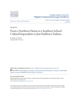 From a Northern Home to a Southern School