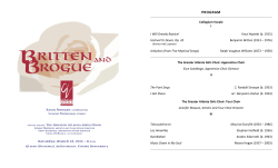 PROGRAM - Collegium Vocale