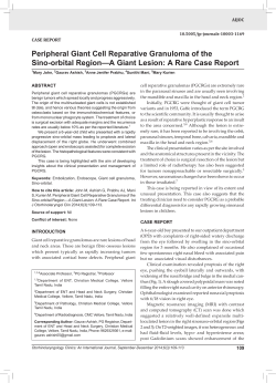 Peripheral Giant Cell Reparative Granuloma of the Sino