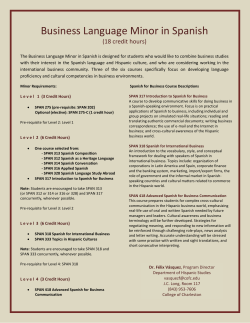 Business Language Minor in Spanish