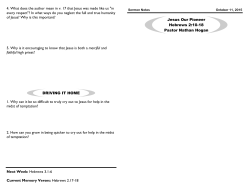 4. What does the author mean in v. 17 that Jesus was made like us