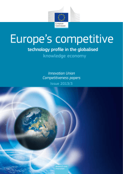 Europe`s competitive technology profile