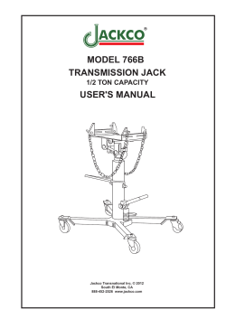 MODEL 766B TRANSMISSION JACK