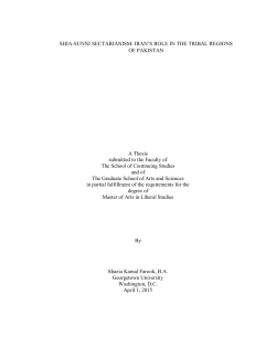 SHIA-SUNNI SECTARIANISM: IRAN`S ROLE IN THE TRIBAL