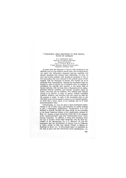 COLLOIDAL GOLD REACTION IN THE SPINAL FLUID IN LEPROSY