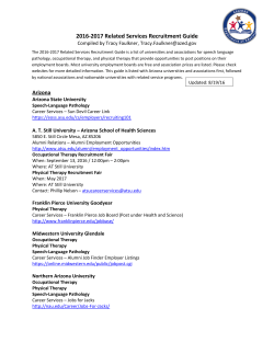 2016-2017 Related Services Recruitment Guide