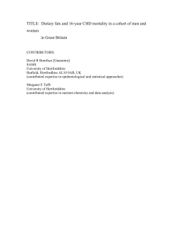 TITLE: Dietary fats and 16-year CHD mortality in a cohort of men and