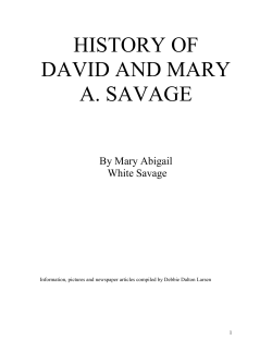 history of david and mary a. savage