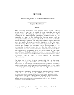 Distributive Justice in National Security Law