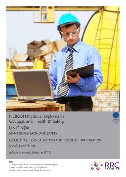 NEBOSH National Diploma in Occupational Health