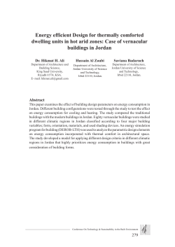 Energy efficient Design for thermally comforted dwelling units in hot