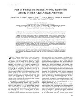 Fear of Falling and Related Activity Restriction Among Middle