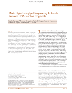 High-Throughput Sequencing to Locate Unknown DNA Junction
