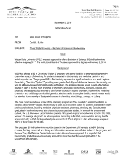 TAB A - Utah System of Higher Education