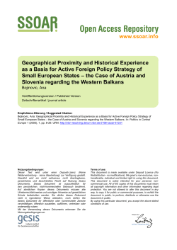 Geographical Proximity and Historical Experience as a