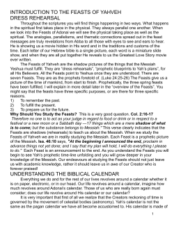 Feasts introduction