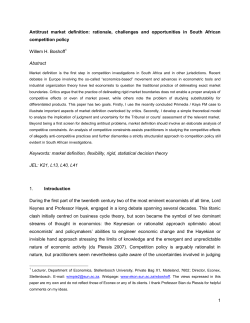 Antitrust market definition