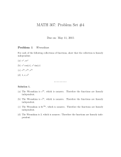 MATH 307: Problem Set #4