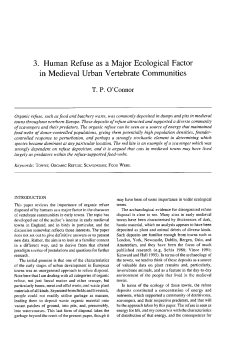 Human refuse as a major ecological factor in medieval urban