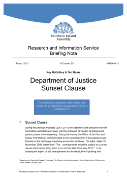 Department of Justice Sunset Clause
