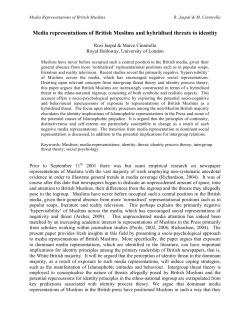 Media representations of British Muslims and hybridised threats to