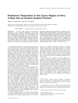 Prehistoric trepanation in the Cuzco region of Peru: A