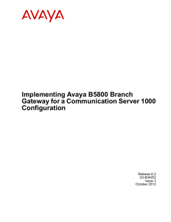 Implementing B5800 Branch Gateway for a CS 1000 Configuration