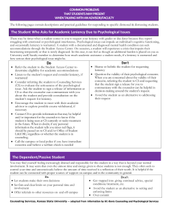 Do The Dependent/Passive Student The Student Who Asks for