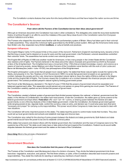 The Constitution`s Sources Government Structure