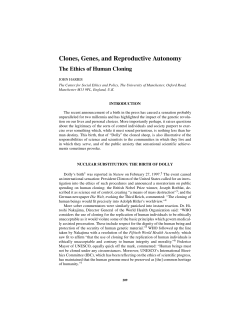 Clones, Genes, and Reproductive Autonomy