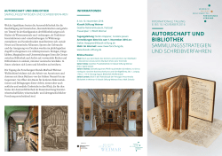 autorSchaft und BIBlIotheK