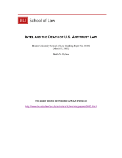 intel and the death of us antitrust law
