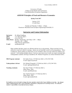AEB3103 Principles of Food and Resource Economics Instructor