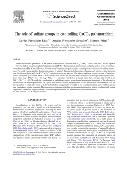 The role of sulfate groups in controlling CaCO3 polymorphism