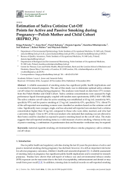 Estimation of Saliva Cotinine Cut-Off Points for Active and