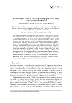 Computing the semantic similarity of geographic terms using