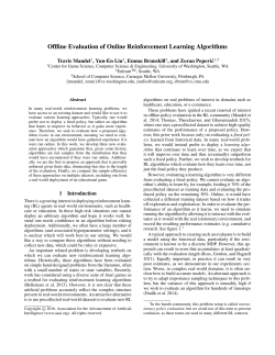 Offline Evaluation of Online Reinforcement Learning
