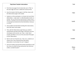 I see: I hear: I smell: I feel: I wonder: Where I am: Flap Poem Teacher